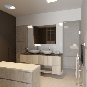 Mueble baño ovalin doble